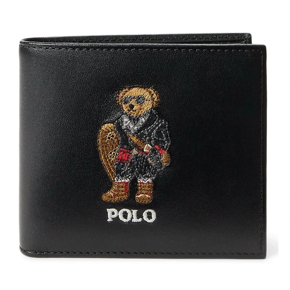 Polo Ralph Lauren Men's Polo Bear Leather Billfold Wallet NWT